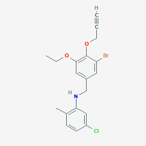 molecular formula C19H19BrClNO2 B14149155 N-[3-bromo-5-ethoxy-4-(prop-2-yn-1-yloxy)benzyl]-5-chloro-2-methylaniline CAS No. 5548-31-2