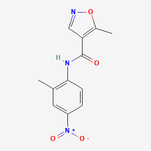 molecular formula C12H11N3O4 B1414916 5-methyl-N-(2-methyl-4-nitrophenyl)-1,2-oxazole-4-carboxamide CAS No. 1050884-58-6