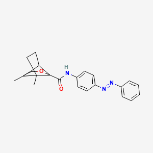 molecular formula C22H23N3O2 B14149213 1,5-Dimethyl-N-{4-[phenyldiazenyl]phenyl}-3-oxatricyclo[3.3.0.02,6]octane-2-carboxamide CAS No. 1217882-99-9