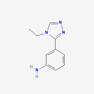 B1414923 3-(4-ethyl-4H-1,2,4-triazol-3-yl)aniline CAS No. 1049873-79-1