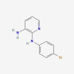 molecular formula C11H10BrN3 B1414924 2-N-(4-bromophenyl)pyridine-2,3-diamine CAS No. 78750-67-1