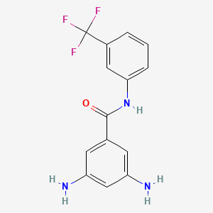 molecular formula C14H12F3N3O B14149268 N-[3-(Trifluoromethyl)phenyl]-3,5-diaminobenzamide CAS No. 162960-51-2