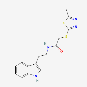 N-[2-(1H-indol-3-yl)ethyl]-2-[(5-methyl-1,3,4-thiadiazol-2-yl)sulfanyl]acetamide