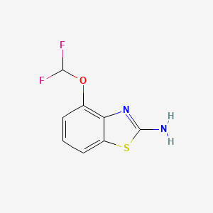 molecular formula C8H6F2N2OS B1414929 4-(Difluoromethoxy)-1,3-benzothiazol-2-amine CAS No. 1038981-17-7