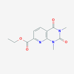 molecular formula C12H13N3O4 B1414930 ethyl 1,3-dimethyl-2,4-dioxo-1H,2H,3H,4H-pyrido[2,3-d]pyrimidine-7-carboxylate CAS No. 1000932-33-1