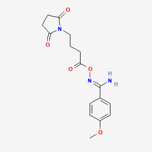 N'-{[4-(2,5-dioxopyrrolidin-1-yl)butanoyl]oxy}-4-methoxybenzenecarboximidamide