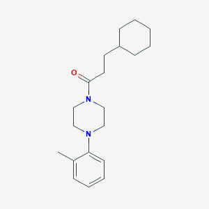 3-Cyclohexyl-1-[4-(2-methylphenyl)piperazin-1-yl]propan-1-one