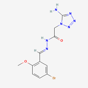 2-(5-amino-1H-tetrazol-1-yl)-N'-[(E)-(5-bromo-2-methoxyphenyl)methylidene]acetohydrazide