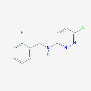 molecular formula C11H9ClFN3 B1414939 6-chloro-N-[(2-fluorophenyl)methyl]pyridazin-3-amine CAS No. 919522-25-1