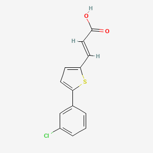 molecular formula C13H9ClO2S B1414945 3-[5-(3-Chlorophenyl)thiophen-2-yl]prop-2-enoic acid CAS No. 1049607-01-3