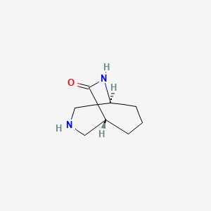 molecular formula C8H14N2O B1414946 rac-(1S,5R)-3,9-二氮杂双环[3.3.2]癸-10-酮 CAS No. 97278-42-7