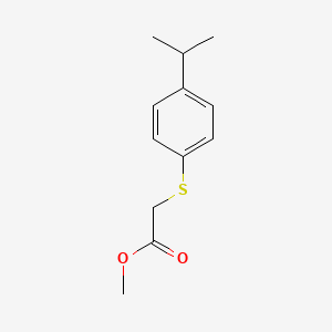 molecular formula C12H16O2S B1414949 Methyl 2-{[4-(propan-2-yl)phenyl]sulfanyl}acetate CAS No. 875256-85-2
