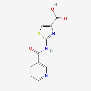 molecular formula C10H7N3O3S B1414955 2-[(3-Pyridinylcarbonyl)amino]-1,3-thiazole-4-carboxylic acid CAS No. 1082121-37-6