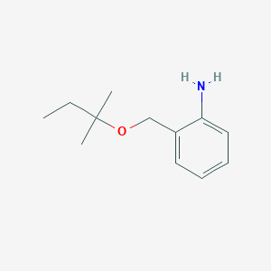 molecular formula C12H19NO B1414957 2-{[(2-甲基丁-2-基)氧基]甲基}苯胺 CAS No. 1039930-62-5