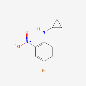 molecular formula C9H9BrN2O2 B1414962 4-溴-N-环丙基-2-硝基苯胺 CAS No. 887351-39-5