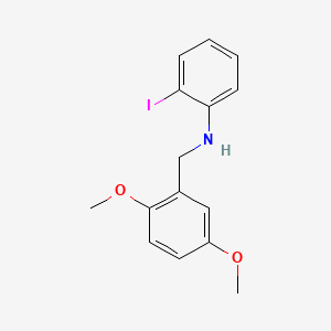 molecular formula C15H16INO2 B1414968 N-[(2,5-二甲氧基苯基)甲基]-2-碘苯胺 CAS No. 1039834-70-2