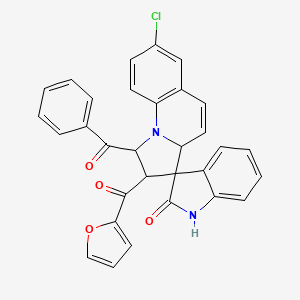 7'-chloro-2'-(furan-2-ylcarbonyl)-1'-(phenylcarbonyl)-1',2'-dihydro-3a'H-spiro[indole-3,3'-pyrrolo[1,2-a]quinolin]-2(1H)-one