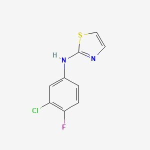 molecular formula C9H6ClFN2S B1414981 N-(3-chloro-4-fluorophenyl)-1,3-thiazol-2-amine CAS No. 1039314-85-6
