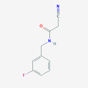 molecular formula C10H9FN2O B1414982 2-cyano-N-[(3-fluorophenyl)methyl]acetamide CAS No. 566926-38-3