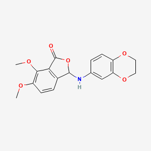 3-((2,3-Dihydro-1,4-benzodioxin-6-yl)amino)-6,7-dimethoxy-1(3H)-isobenzofuranone