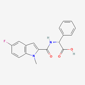 (2R)-{[(5-fluoro-1-methyl-1H-indol-2-yl)carbonyl]amino}(phenyl)ethanoic acid