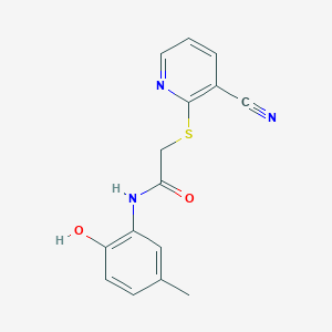 2-[(3-cyanopyridin-2-yl)sulfanyl]-N-(2-hydroxy-5-methylphenyl)acetamide