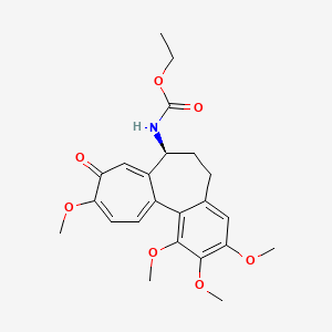 molecular formula C23H27NO7 B14149969 Benzo(a)heptalene-7-carbamic acid, 5,6,7,9-tetrahydro-9-oxo-1,2,3,10-tetramethoxy-, ethyl ester, (S)- CAS No. 86436-42-2