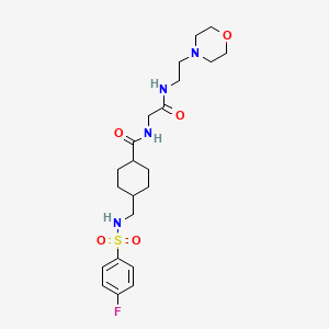 trans-4-({[(4-fluorophenyl)sulfonyl]amino}methyl)-N-(2-{[2-(morpholin-4-yl)ethyl]amino}-2-oxoethyl)cyclohexanecarboxamide