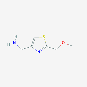 molecular formula C6H10N2OS B1415001 [2-(甲氧基甲基)-1,3-噻唑-4-基]甲胺 CAS No. 1083299-58-4