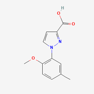 molecular formula C12H12N2O3 B1415003 1-(2-methoxy-5-methylphenyl)-1H-pyrazole-3-carboxylic acid CAS No. 1152535-19-7