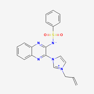 (phenylsulfonyl){3-[3-(prop-2-en-1-yl)-1H-imidazol-3-ium-1-yl]quinoxalin-2-yl}azanide