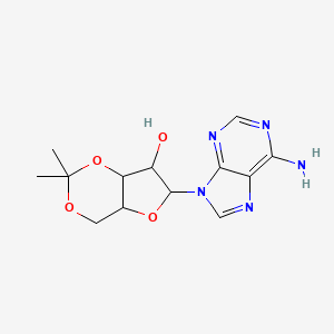 molecular formula C13H17N5O4 B14150116 9-[3,5-o-(1-Methylethylidene)pentofuranosyl]-9h-purin-6-amine CAS No. 7687-49-2