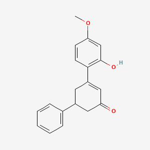 molecular formula C19H18O3 B14150119 3-(2-Hydroxy-4-methoxyphenyl)-5-phenylcyclohex-2-en-1-one CAS No. 89059-49-4