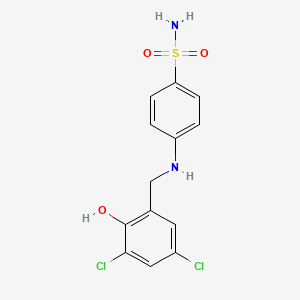 B1415017 4-{[(3,5-Dichloro-2-hydroxyphenyl)methyl]amino}benzene-1-sulfonamide CAS No. 1040011-54-8