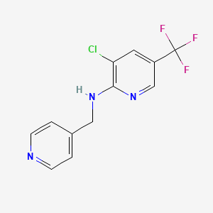 molecular formula C12H9ClF3N3 B1415018 3-氯-N-(4-吡啶基甲基)-5-(三氟甲基)-2-吡啶胺 CAS No. 1040046-12-5