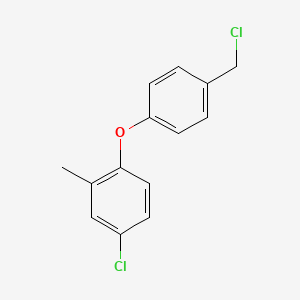 molecular formula C14H12Cl2O B1415021 4-氯-1-[4-(氯甲基)苯氧基]-2-甲基苯 CAS No. 1039962-36-1