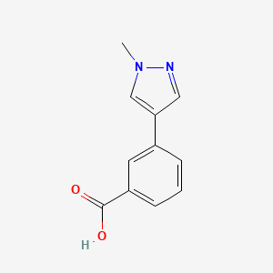 B1415022 3-(1-methyl-1H-pyrazol-4-yl)benzoic acid CAS No. 1183147-84-3