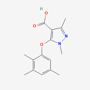 molecular formula C15H18N2O3 B1415025 1,3-二甲基-5-(2,3,5-三甲基苯氧基)-1H-吡唑-4-羧酸 CAS No. 1152565-38-2