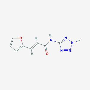 (E)-3-(furan-2-yl)-N-(2-methyltetrazol-5-yl)prop-2-enamide