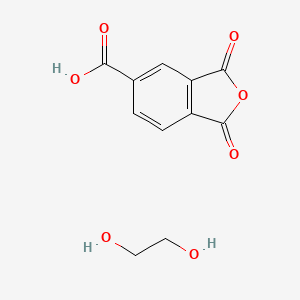 1,3-Dioxo-2-benzofuran-5-carboxylic acid;ethane-1,2-diol