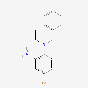 molecular formula C15H17BrN2 B1415028 1-N-苄基-4-溴-1-N-乙基苯-1,2-二胺 CAS No. 1039958-10-5