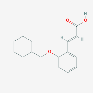 molecular formula C16H20O3 B1415030 3-[2-(Cyclohexylmethoxy)phenyl]prop-2-enoic acid CAS No. 1087789-65-8