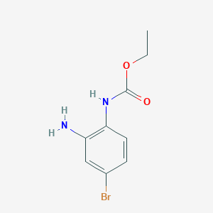 molecular formula C9H11BrN2O2 B1415034 乙基 N-(2-氨基-4-溴苯基)氨基甲酸酯 CAS No. 1039915-77-9