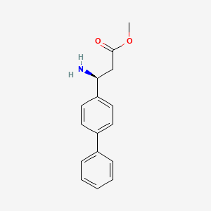 molecular formula C16H17NO2 B1415035 甲基 (3S)-3-氨基-3-(4-苯基苯基)丙酸酯 CAS No. 933471-44-4