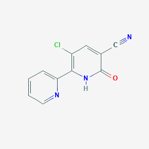 molecular formula C11H6ClN3O B1415039 5-Chloro-2-oxo-6-(2-pyridinyl)-1,2-dihydro-3-pyridinecarbonitrile CAS No. 1092352-59-4