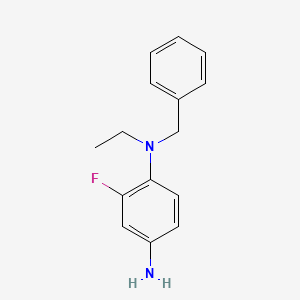 molecular formula C15H17FN2 B1415044 1-N-苄基-1-N-乙基-2-氟苯-1,4-二胺 CAS No. 1038733-91-3