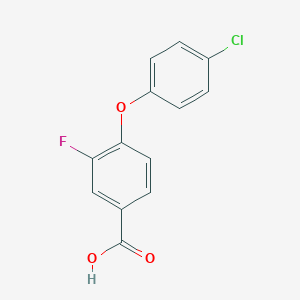 molecular formula C13H8ClFO3 B1415046 4-(4-Chlorophenoxy)-3-fluorobenzoic acid CAS No. 1039973-30-2