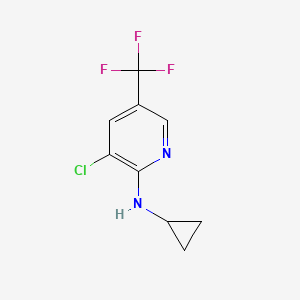 molecular formula C9H8ClF3N2 B1415053 3-chloro-N-cyclopropyl-5-(trifluoromethyl)pyridin-2-amine CAS No. 1031619-96-1