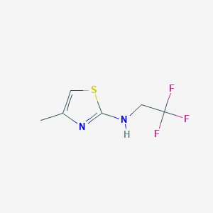 molecular formula C6H7F3N2S B1415062 4-methyl-N-(2,2,2-trifluoroethyl)-1,3-thiazol-2-amine CAS No. 1036482-64-0
