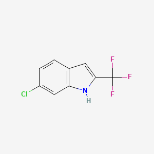molecular formula C9H5ClF3N B1415069 6-chloro-2-(trifluoromethyl)-1H-indole CAS No. 934843-27-3